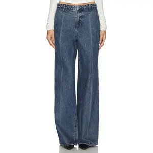 GRLFRND Sutton Wide Leg Trouser Jeans in Lake Tahoe