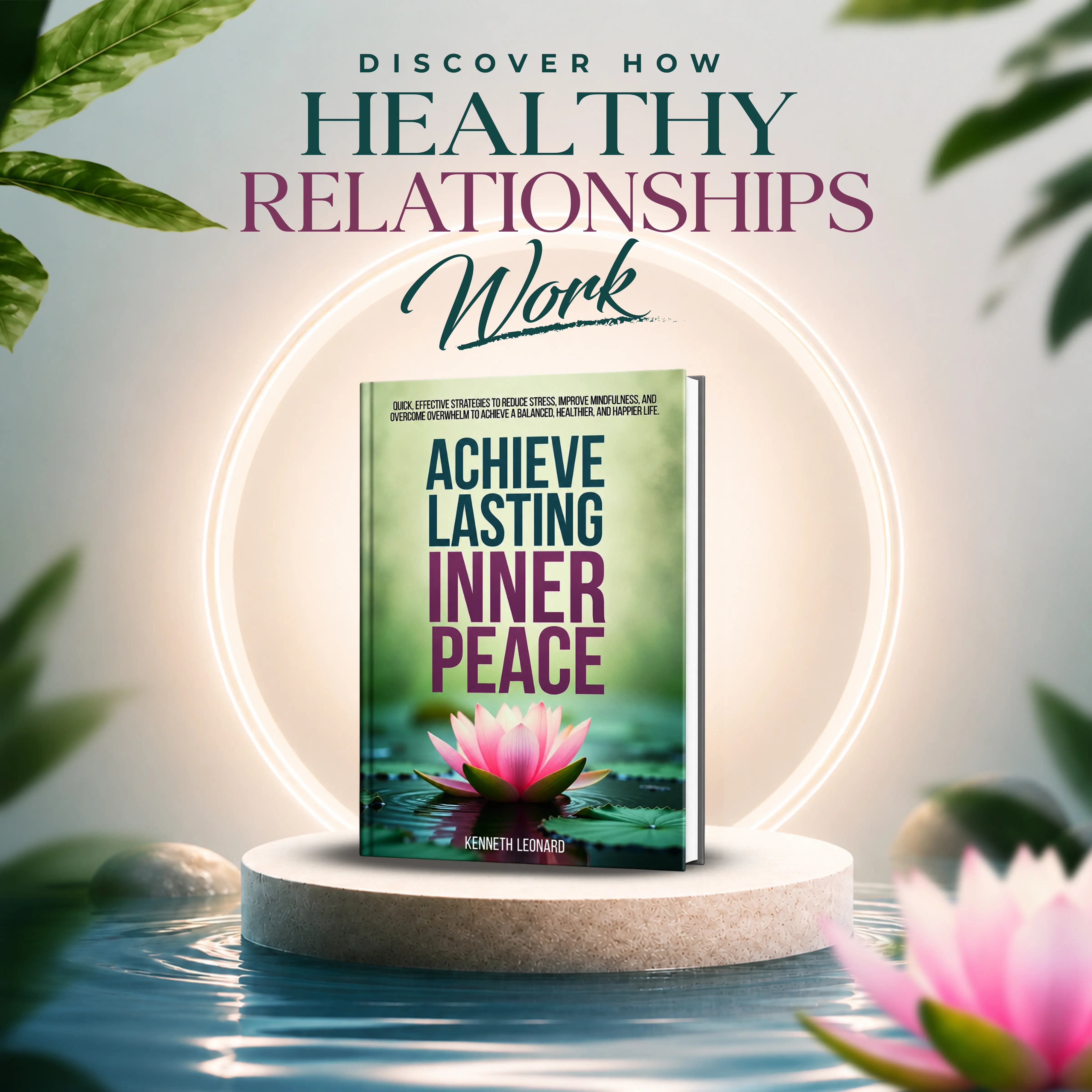 Achieve Lasting Inner Peace Book- Practical, effective stress reduction & life improvement guide. Mindfulness Reframing to Achieve a Healthier Life.