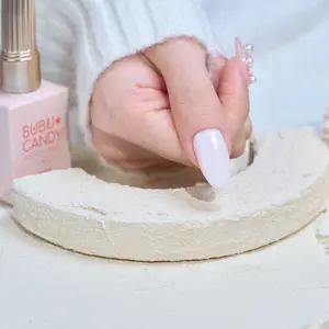 Moonlight White  15ml Gel Nail Polish  Bubu Candy Lightweight Translucent Quick Dry Nail Color Manicure Gift Artistry Nails Gel, DIY Nails| Nail Art| Happy News Nails| Valentine's Day Nails| gel polish