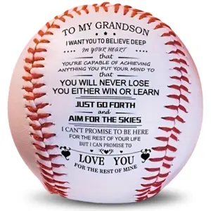 Moactiv "MY GRANDSON" Print Baseball, Baseball With Official Size And Weight, Gift For Some Special Occasions, For Boys Adults And Baseball Fans ball