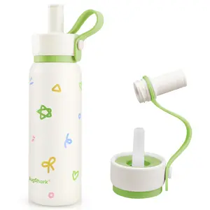Augshark 24 oz Insulated Water Bottle Insulated Cup With Straw Cute Water Bottle Work School Sports Insulated Water Bottle Double Wall Stainless Steel Travel Mug Holiday Tumbler Steel Flower Bottle Personalized Insulated Stainless Steel Tumbler tiktokshop