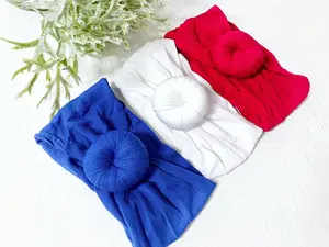 4th of July Patriotic Turban Donut Knot Headbands