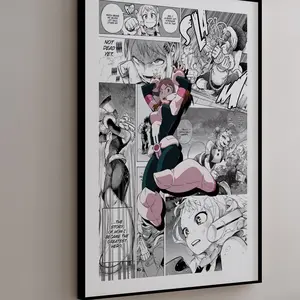 Ochaco 'Uravity' Uraraka - Curated Manga Panels Poster