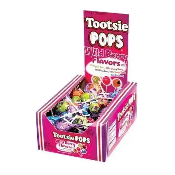 Tootsie Pops - Wild Berry Flavors Assortment: 100-Piece Box Tootsie Pops - Wild Berry Flavors Assortment: 100-Piece Box