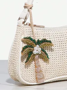 Novachic Beaded Sea Star & Coconut Tree Design, Perfect for Summer Vacations & Beaches, Durable & Stylish Handbag Decoration