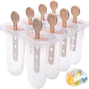 Popsicles molds,8PCs  Popsicle Molds, Homemade Ice Popsicle Molds,  Easy Release Ice Pop Molds with Sticks for