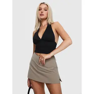 Gigi Skort Beige Pinstripe Tall