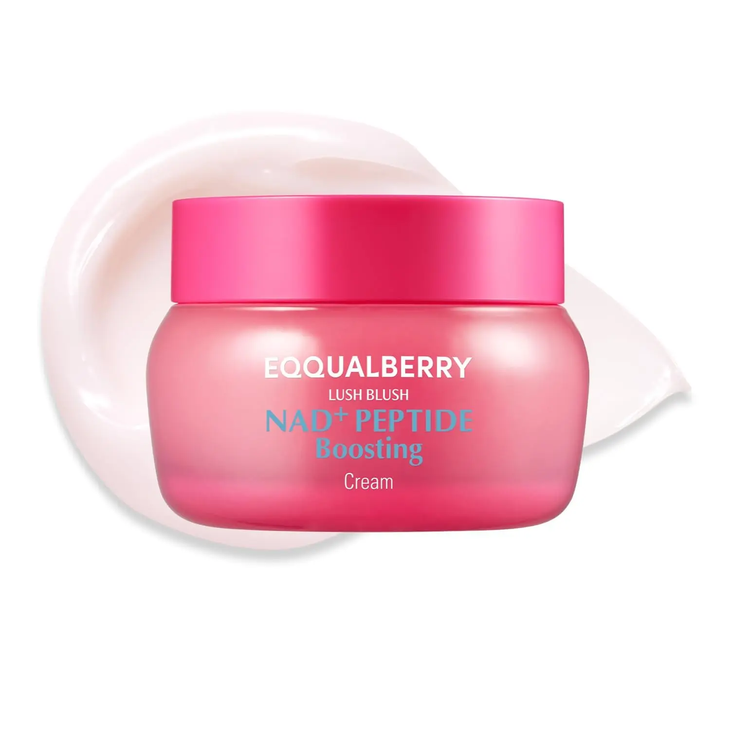 EQQUALBERRY NAD+ Peptide BoostingCream - 5% NAD+ & 13 Peptides Anti-AgingFace & Body Cream I Firming Lifting PinkNeck Cream for Loose & Sagging Skin, 1.69fl.oz/50ml