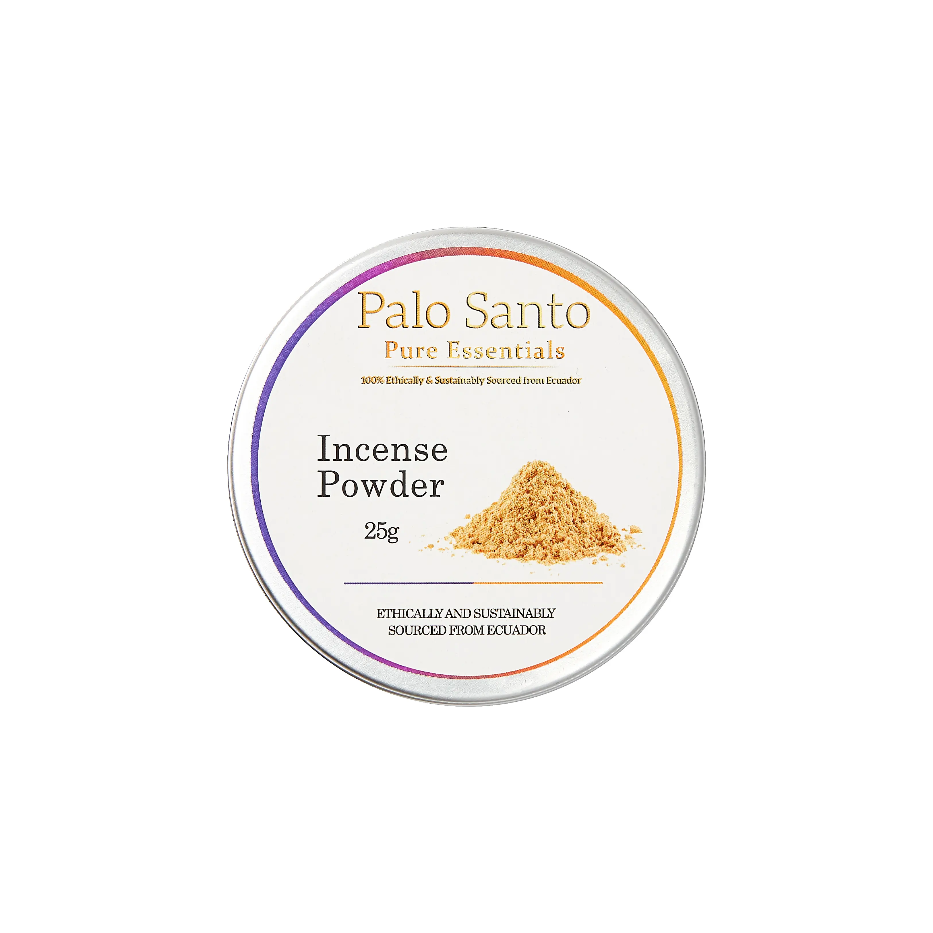 Palo Santo Incense Powder 50g (2 Tins of 25g), 100% Natural Sacred Wood Powder from Ecuador, for Smudging, Meditation, Energy Cleansing and Aromatherapy