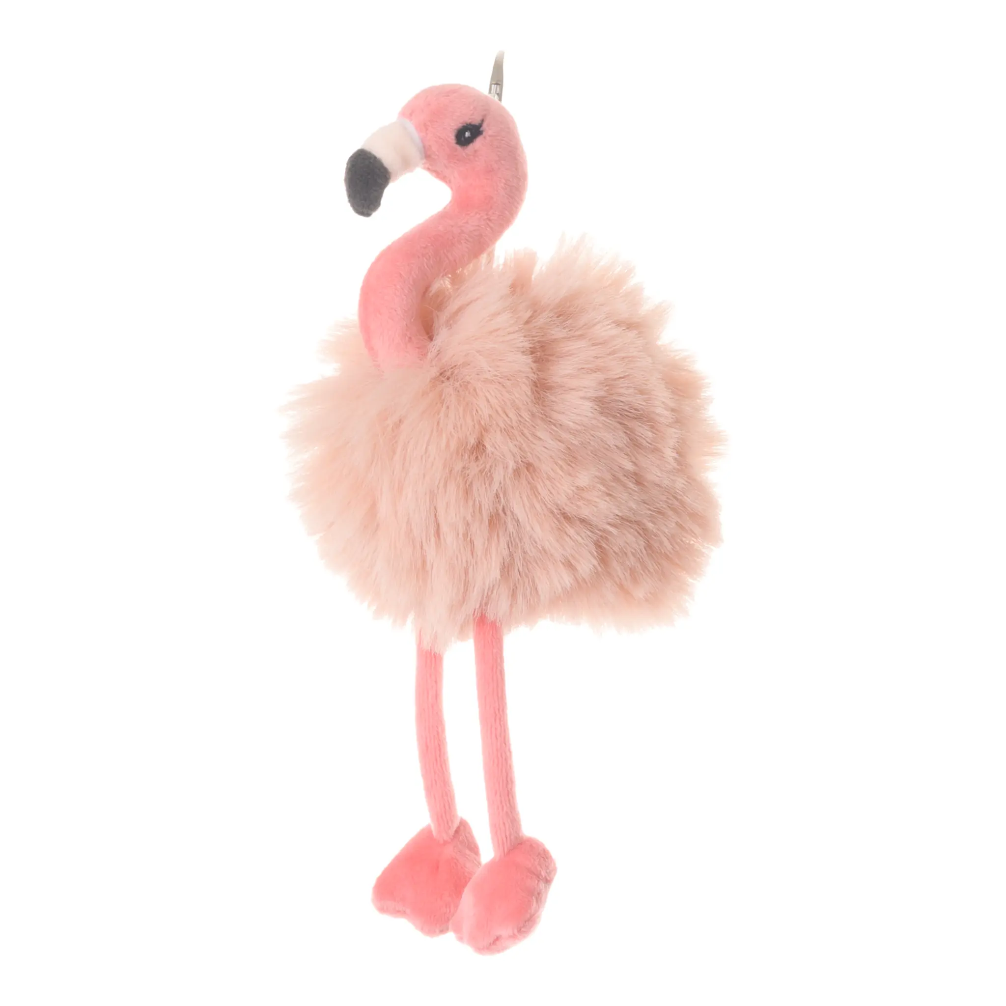 Bukowski Bears Phoebe 8-in Unisex Soft Fabric Curvy Neck Pink Flamingo Stuffed Toy Keychain, Key Holders for 0+ Years Bird Lovers’ Bags/Backpacks (All Seasons Use)