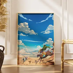 Jojo Steel Ball Run Poster, Gyro Zeppeli Johnny Wall Art, Racehorses Canvas, High Quality Art Prints, Home Decor, Gifts for Him Her Otaku
