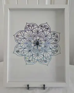 Framed Crystal Art - Strength - 11x14 White