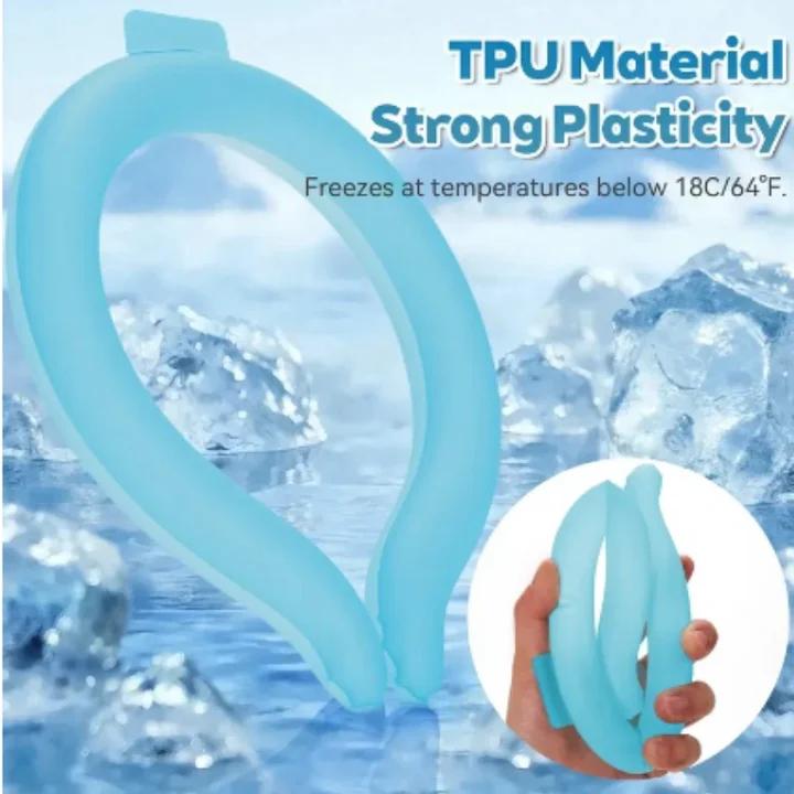 2026 New Neck Cooling Tube, Reusable Natural Crystallization Cooling Ring (Below 28°C Solidification), Wearable Hands-Free Ice Collar Cooler for Hot Weather Relief, Portable Cooling Essential for Men & Women, Summer Gifts
