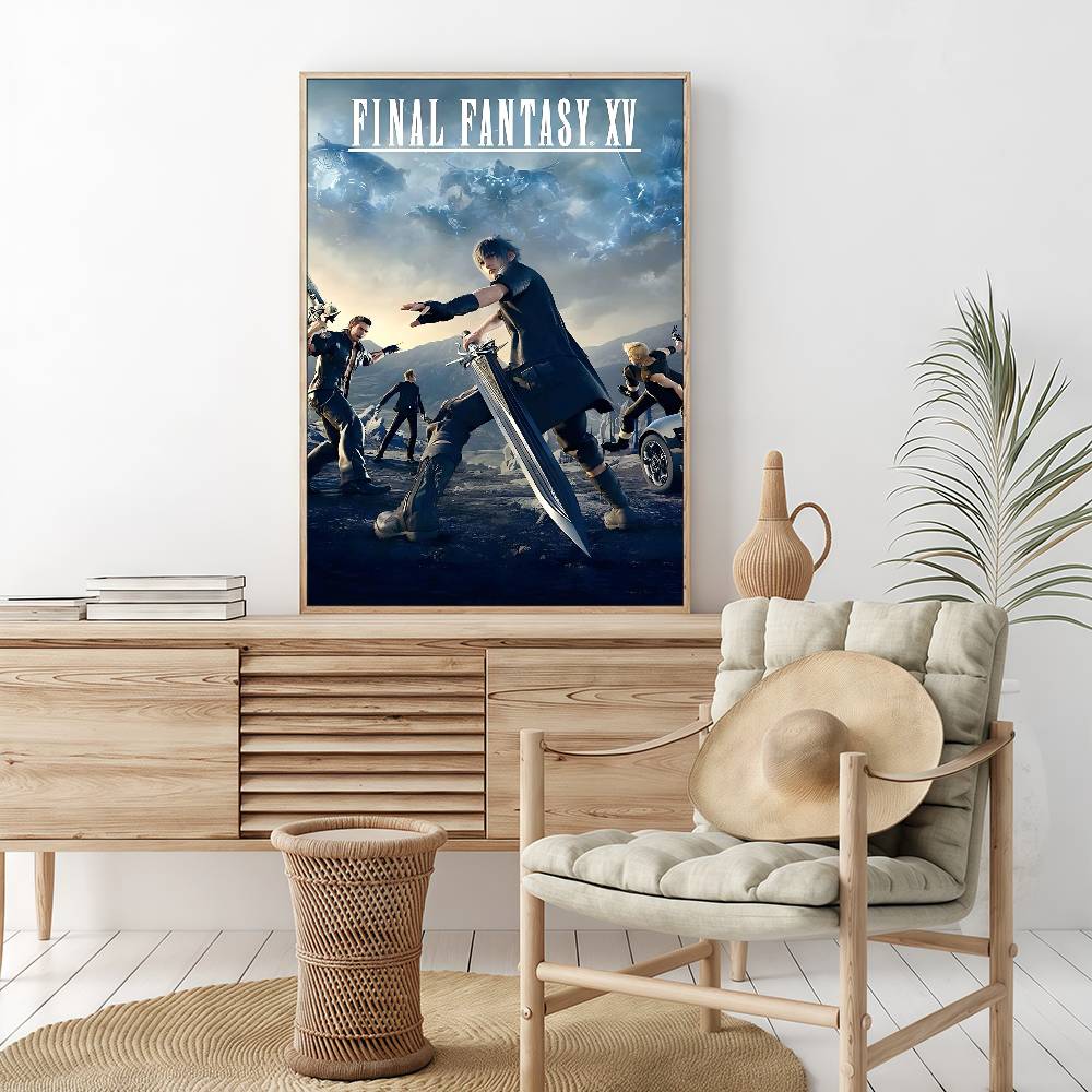 Final Fantasy Game Vintage Posters Sticky Vintage Room Home Bar Cafe Decor Kawaii Room Decor
