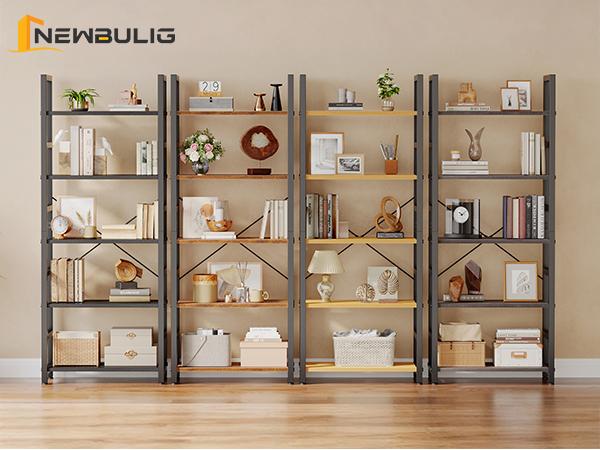 5 Tiers Bookshelf, Classically Modern White Bookshelf, Book Rack, Storage Rack Shelves in Living Room/Home/Office, Books Holder Organizer for Books/Movies 5 Tiers Bookshelf, Classically Modern White Bookshelf, Book Rack, Storage Rack Shelves in Living Room/Home/Office, Books Holder Organizer for Books/Movies