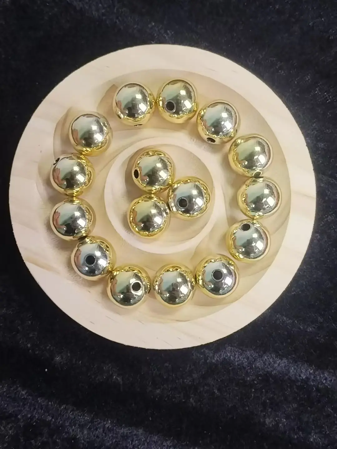 Gold Color Beads for Jewelry Making - 10 Pieces per Pack - Ideal for DIY Projects and Crafting - High-Quality Materials