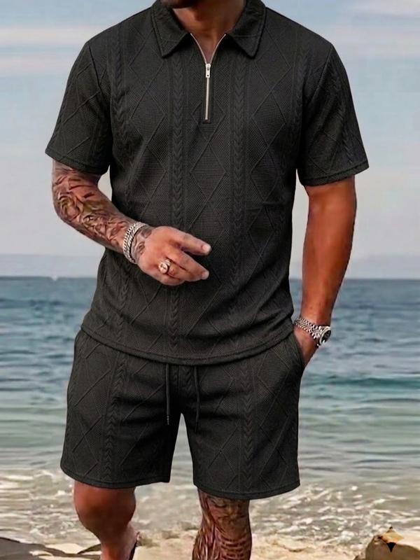 men 2 piece sets Men's Polo Shirt and Shorts Set 2-piece Fashion Summer Sports Set Casual Short Sleeve Set Clothes Menswear Stylish Suits