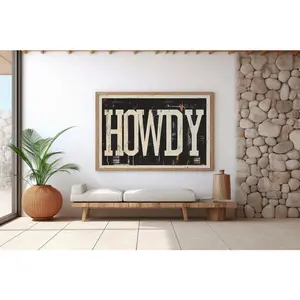 Howdy Print Typography Western Wall Art Print Modern Eclectic Wall Art Southwestern Home Decor 