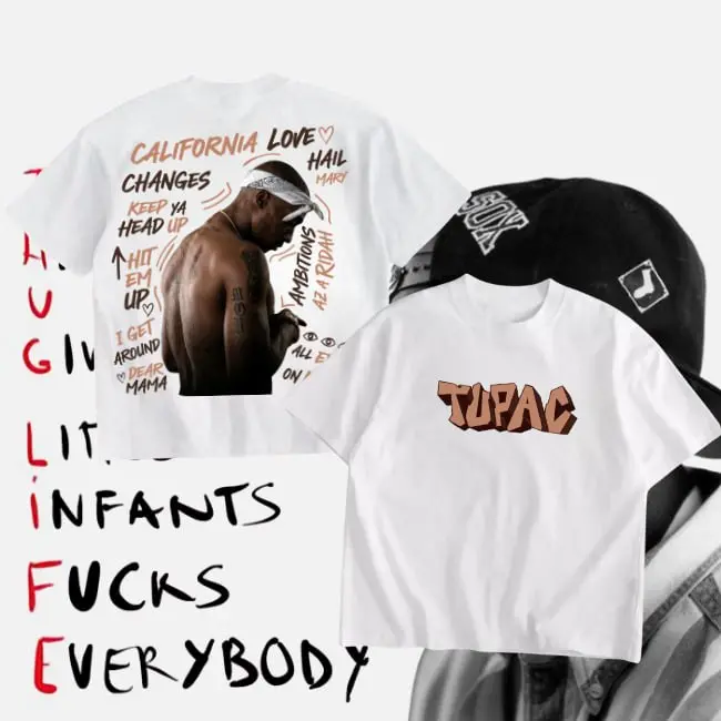 2Pac Rapper Shirt ,Classic Rapper Graphic Sweatshirt Featuring Tupac Shakur – Hip Hop Culture Fashion, Made in USA