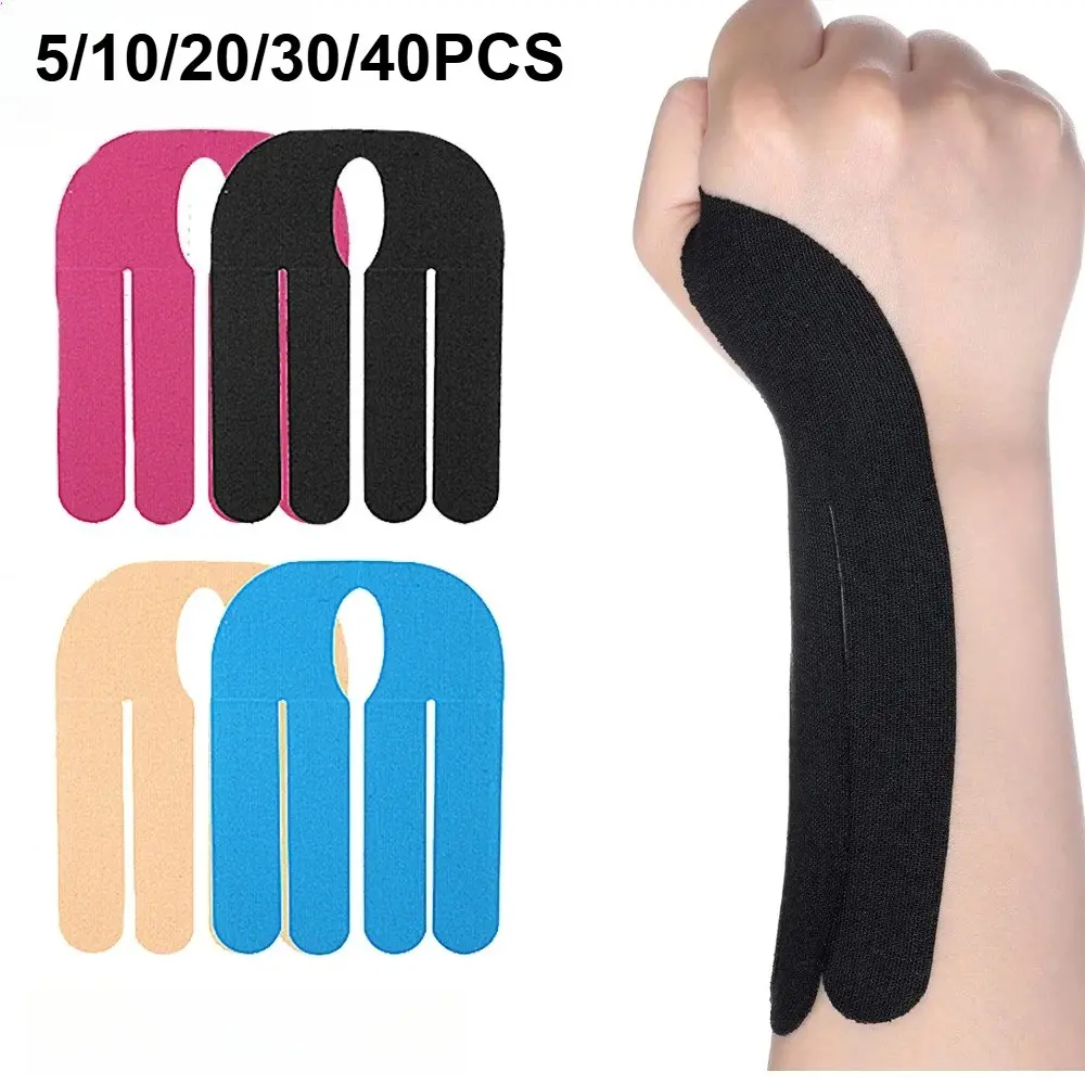 Elastic Precut Wrist Tape for Baseball Bowling & Tendon Pain Relief, Breathable Carpal Tunnel Support, Universal Fit Sport Injury Prevention, Breathable Sports Tape, Athletic Tape, Pre Cut Tapes