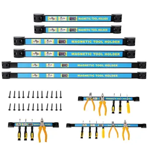 Hardware 6PACK Heavy Duty Magnet Tool Bar, 2PACK 12", 2PACK 18", 2PACK 24",Magnetic Tool Holder,Magnetic Tool Holder Strip,for Workshop Garage,Mounting Screws Included