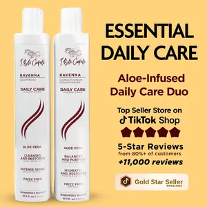 Kit I Belli Capelli Ravenna Daily Care with Aloe Vera – Shampoo + Conditioner 2x300ml/2x10.1 fl oz Bundle Hair Thickening Aloevera Haircare Cleansing