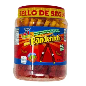 Banderinda Candy Tamarind Flavor Sticks 40 Pcs - 1.3 lbs (600g) - Soft Candy with Chili Lollipop