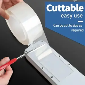 10FT Nano Tape - Transparent Reusable Waterproof Tape, Heat Resistant for Bathroom & Home Decoration, Ultra-Strong Double-Sided Adhesive