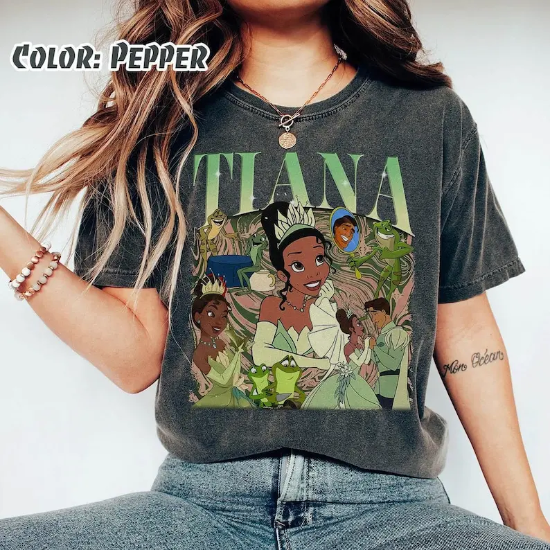 Comfort Colors Tiana Coquette Shirt, Princess Bootleg Tee, Tiana Bootleg Rap Tee, Princess And The Frog Shirt, Tiana's Bayou Shirt