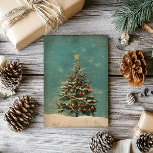 Vintage Christmas Tree Personalized Christmas Card