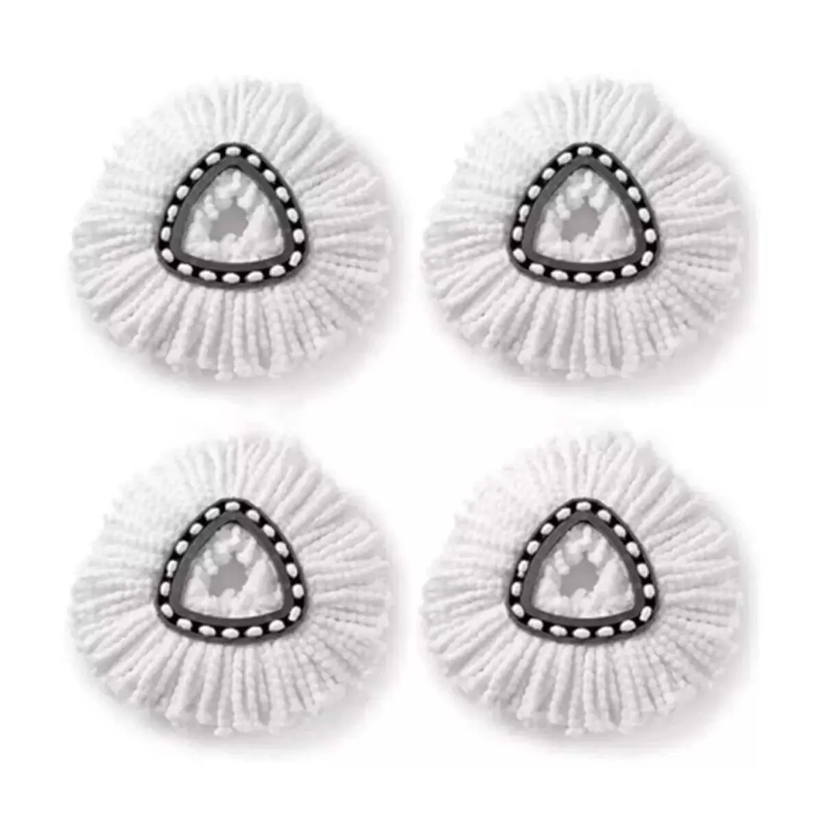 4-Pack Spin Mop Refills – Microfiber Replacement Heads for O-Cedar, Easy Floor Cleaning Mop Head Replacements Smooth
