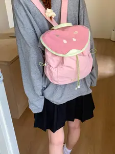Women's Cute Watermelon Design Backpack, Fashionable Backpack for Daily Used, Casual Trendy Versatile High-quality Daily Commuting Bag