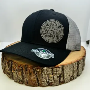 Show Me Them T’s - QR Code Hat  -  Funny SnapBack Trucker hat! Laser engraved leather patch, gift, cap
