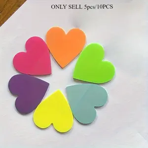 5/8 books Love-Embellished Transparent Sticky Notes - Adorable Clear Tabs for Bookmarks, Book Page Markers, Journaling & Organization - Aesthetic Reusable Page Stickers, Perfect for Stylish Office, School & Study Needs