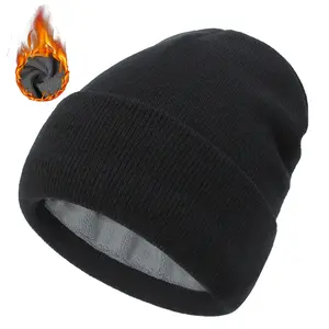 Fashion Knit Beanies Hats Men Women Warm Beanie for Winter, Fleece Lined Beanie Thermal Thick Snow Skull Cap
