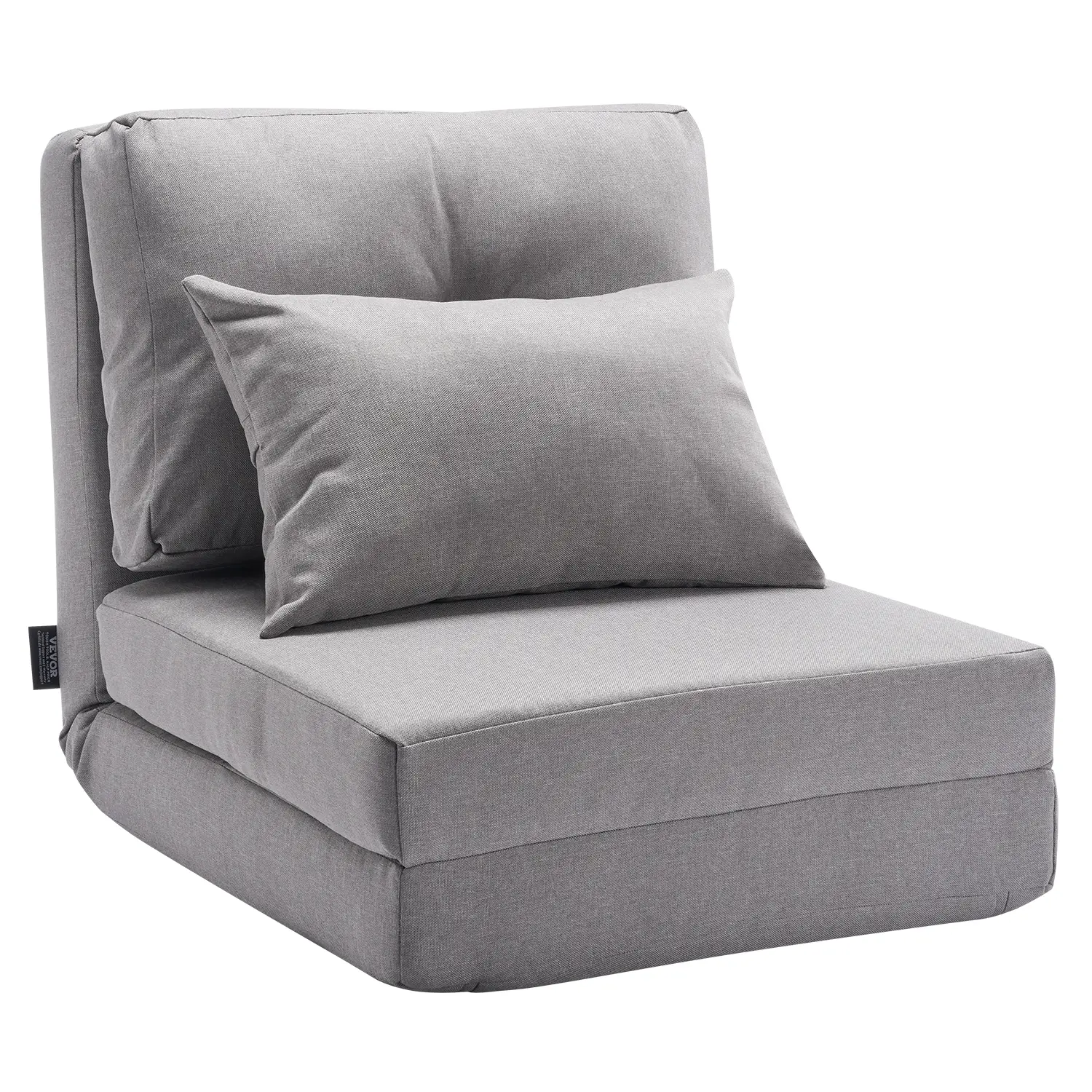 【summerfinds】VEVOR Convertible Flip Chair - 5 Adjustable Positions, Multi-Purpose Modern Fold Ground-Level Convertible Indoor Loungers, Folding Floor Lazy Sofa, Gray - Ideal Father's Day Gift, Fold Indoor Loungers