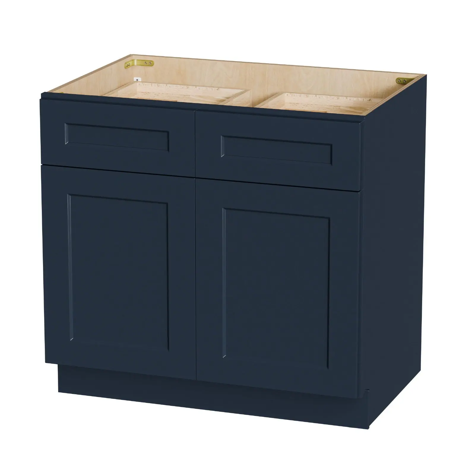 Shaker Base Cabinet With Doors, Soft Close Hinges, Adjustable Shelf, Bathroom Storage Unit - Navy Blue