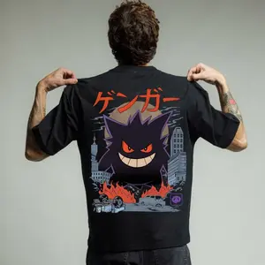 Vinteg Gengar Pokemon Graphic Tee,Dark Ghost Kaiju Japanese Style SWEATSHIRTS, Japanese Anime Movie Film Nerd Gaming Novelty Funny Unisex Sweatshirts