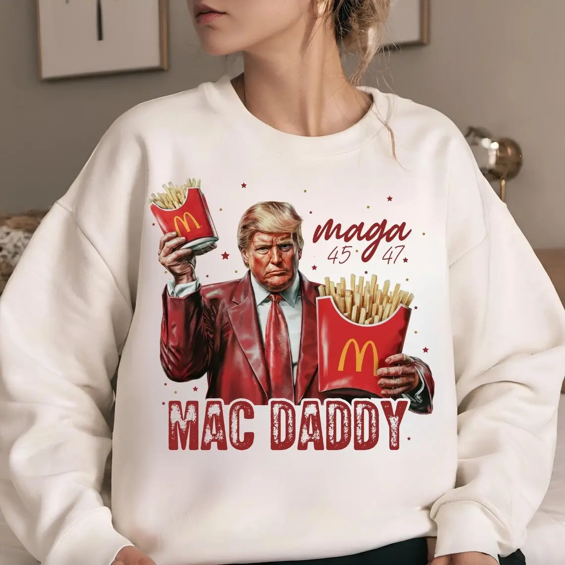 Trump Mac Daddy Shirt, Make America Great Again Shirt, Trump Fries Shirt, Trump Support Team Tee, Anti Kamala Sweatshirt, Trump MAGA T-shirt