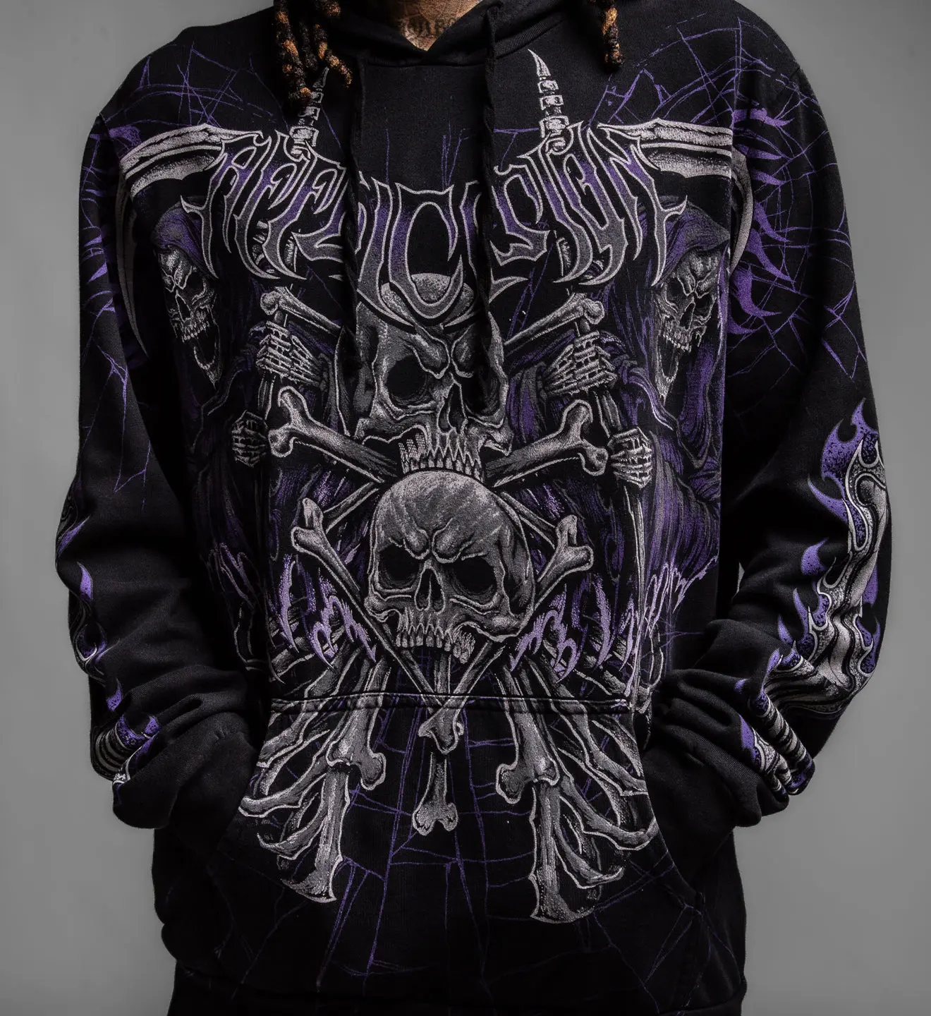 Affliction Men's Pullover Hoodie Darkness Falls