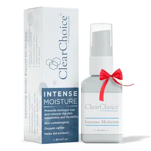 ClearChoice Intense Moisture Facial Serum with 100% Pure Olive Squalane Oil - Hydrates Protects Restores Dry Dehydrated Skin Anti Aging Non Comedogenic Lightweight Formula for All Skin Types 30ml