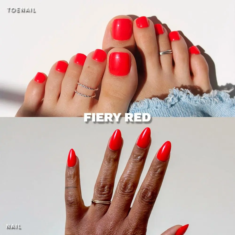 Fiery Red Mani Pedi