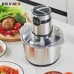 5L Electric Meat Grinders Multifunctional 304 Stainless Steel Food Crusher Vegetable Slicer Chopper Mincer Baby Food Processor