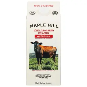 Hill Creamery Organic Whole Milk, 64 fz