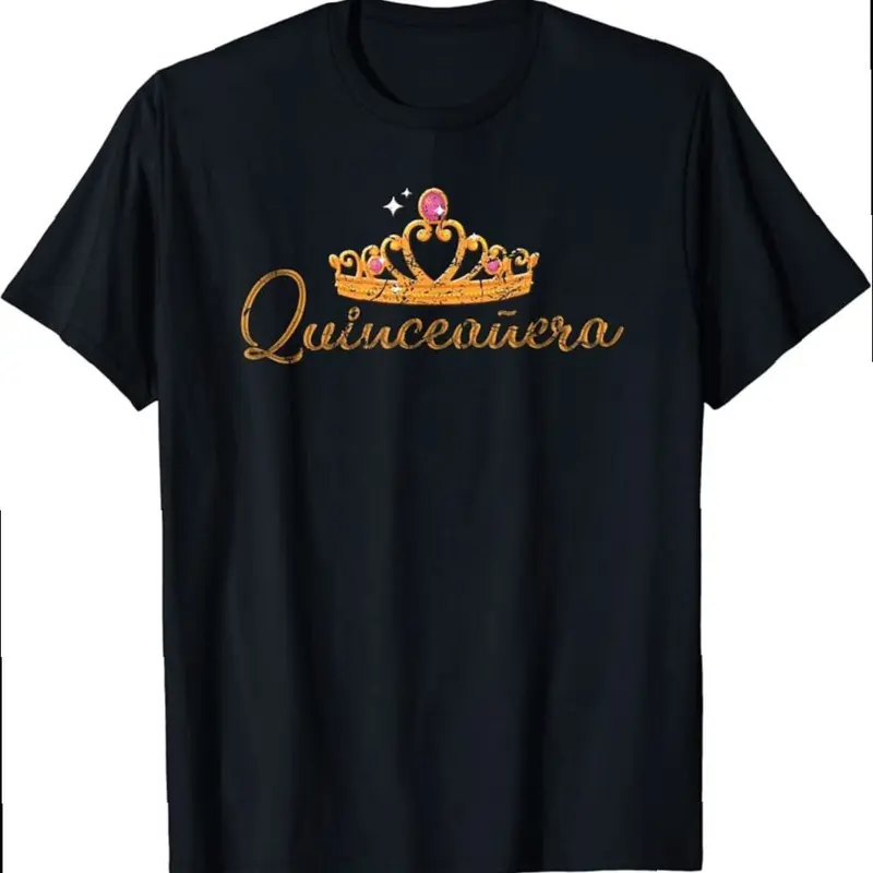 15 Year Old Vintage Quinceanera Crown Birthday Girl Cute T-shirt