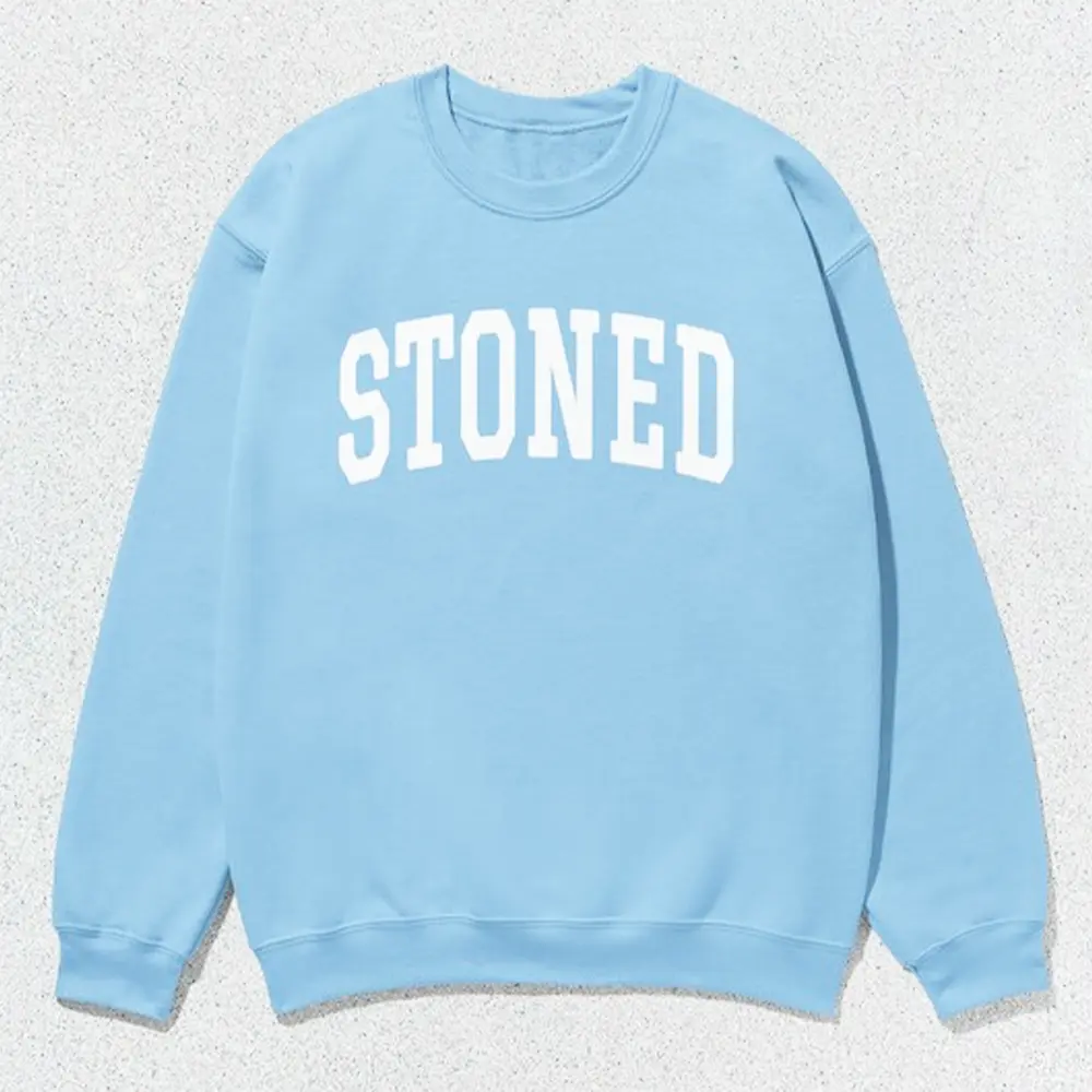 Stoned Sweatshirt – Unisex Collegiate Crewneck, Funny Weed Pullover, 420 Cozy Gift Sweater