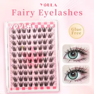 Large Capacity 80 Cluster Self-Adhesive False Eyelashes, Daily Party Queen, Suitable for All Women, Reusable, C Curl, Cross Style