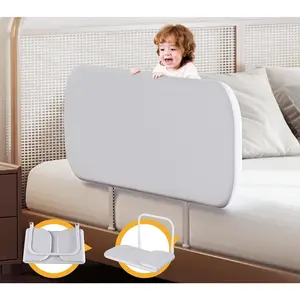 Toddler bed rails for travel — portable baby guard bed rail for cribs and beds (Twin, Queen, Full, King sizes); easy to assemble safety side rail for toddlers and kids