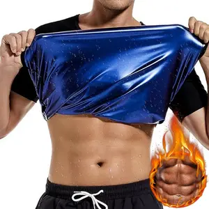 Men's Sauna Shirt,Waist Trainer,Tummy Control Sweat Sauna Workout Suit,Gym Exercise Compression Shirt Workout Shapewear Sports