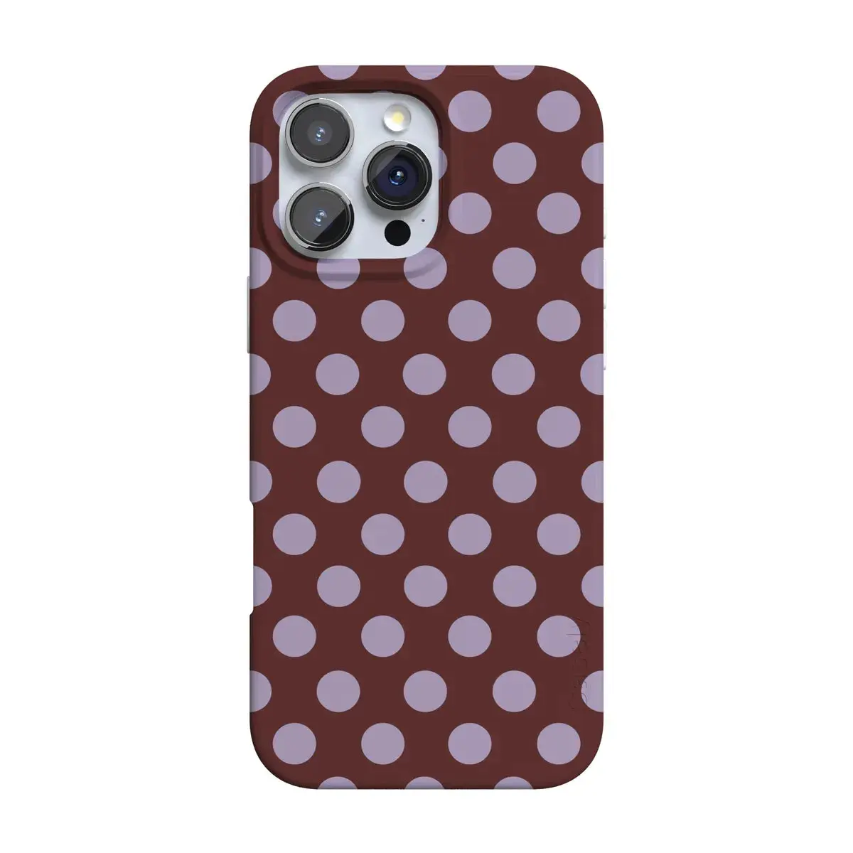 Casely iPhone 16 Pro Case | Spotted in SoHo | Burgundy Polka Dot | Compatible with MagSafe | Classic Ultra Thin Design